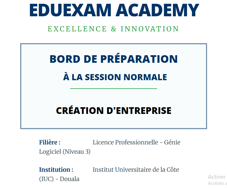 Bord de preparation à la SN création entreprise Lipro Gl