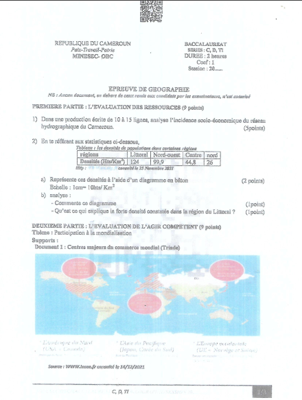 Bac C- 2025 –  Géographie